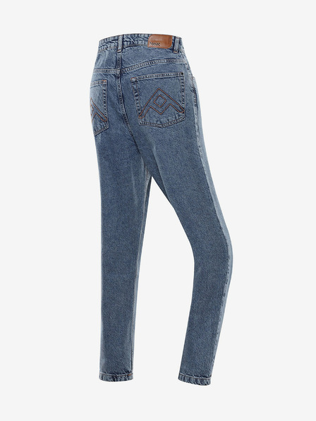 NAX Modré dámske slim fit džínsy NAX BRUWA