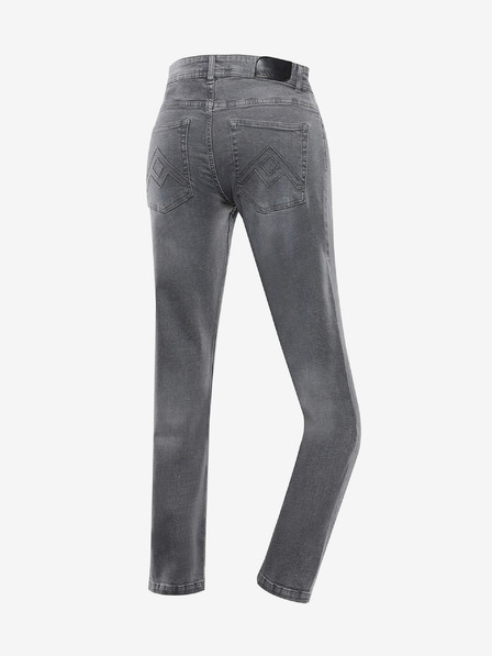 NAX Šedé pánske slim fit džínsy NAX GERW