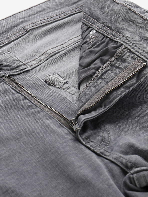 NAX Šedé pánske slim fit džínsy NAX GERW