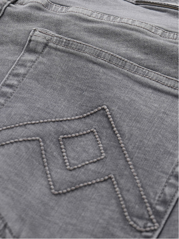 NAX Šedé pánske slim fit džínsy NAX GERW