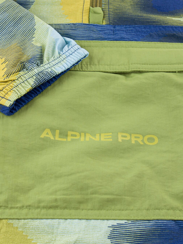 ALPINE PRO Modro-zelená detská nepremokavá bunda ALPINE PRO GOZERO
