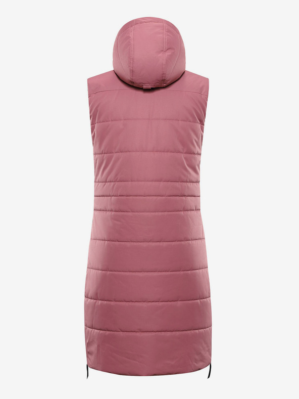 ALPINE PRO Ružová dámska fleecová vesta s membránou ALPINE PRO HARDA