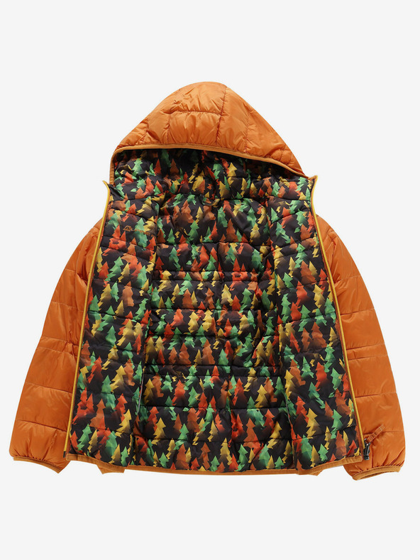 ALPINE PRO Hnedá detská obojstranná zimná bunda ALPINE PRO EROMO