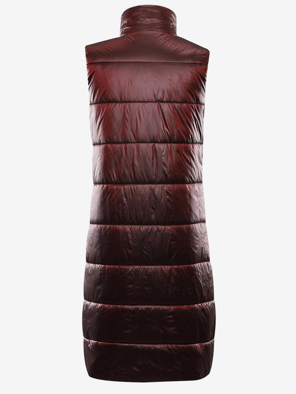 ALPINE PRO Vínová dámska prešívaná zimná vesta ALPINE PRO UREFA