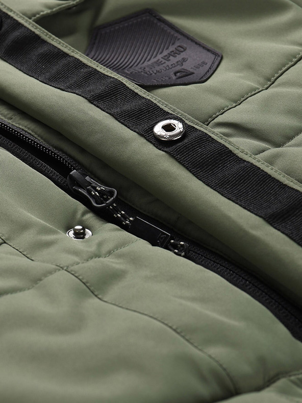 ALPINE PRO Zelená pánska vesta s membránou ALPINE PRO HARD