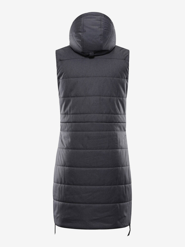 ALPINE PRO Tmavosivá dámska zimná prešívaná vesta s membránou ALPINE PRO HARDA