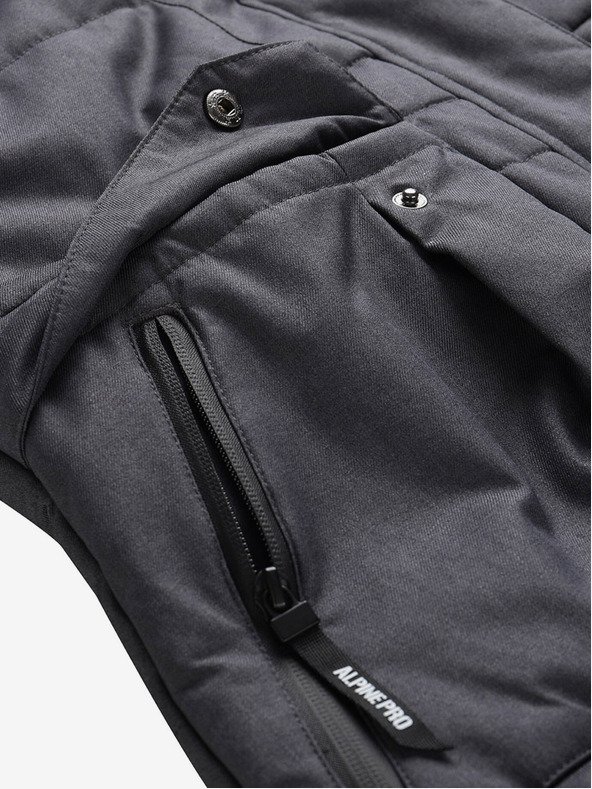 ALPINE PRO Tmavosivá dámska zimná prešívaná vesta s membránou ALPINE PRO HARDA