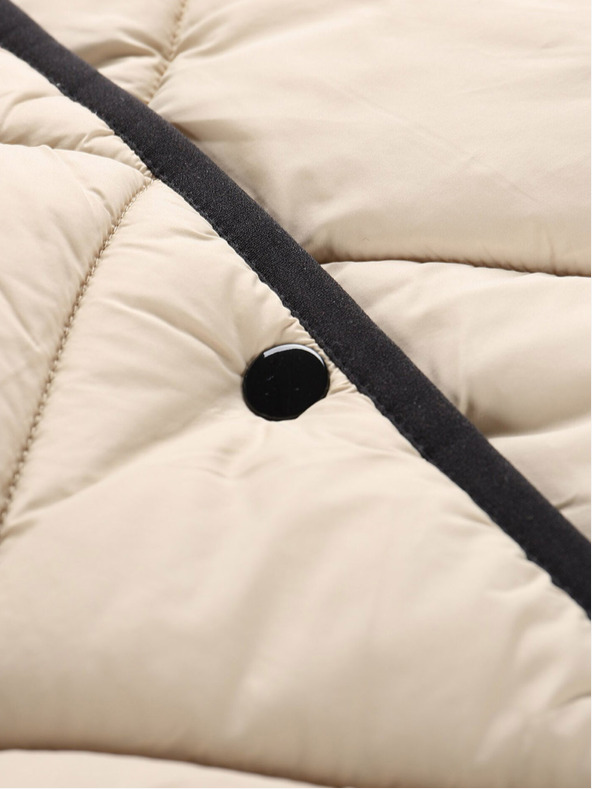 NAX Krémová dámska zimná prešívaná vesta NAX ELEDA