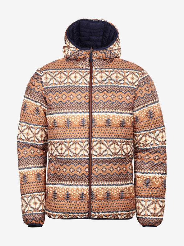 ALPINE PRO Hnedomodrá pánska obojstranná zimná bunda ALPINE PRO EROM