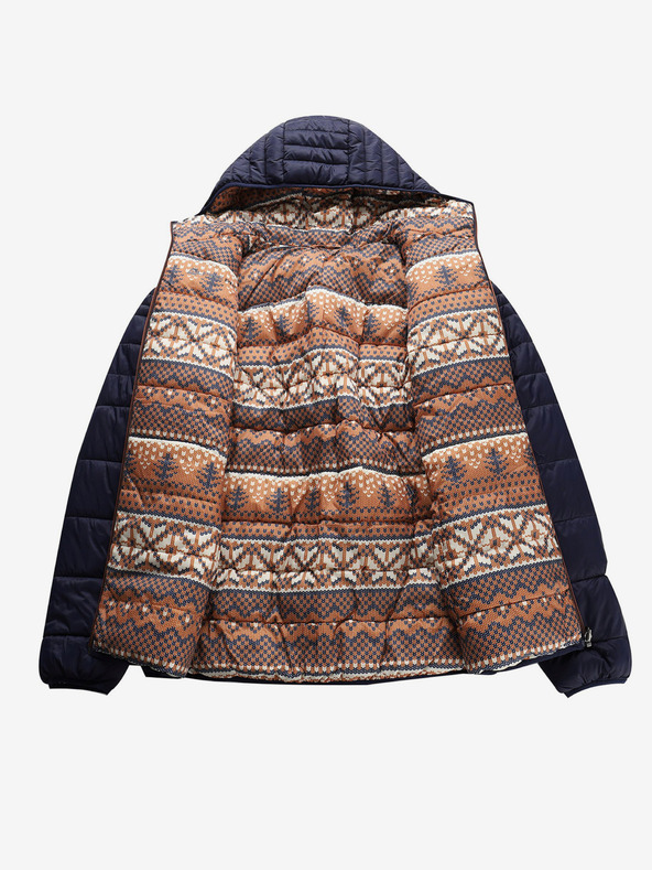 ALPINE PRO Hnedomodrá pánska obojstranná zimná bunda ALPINE PRO EROM