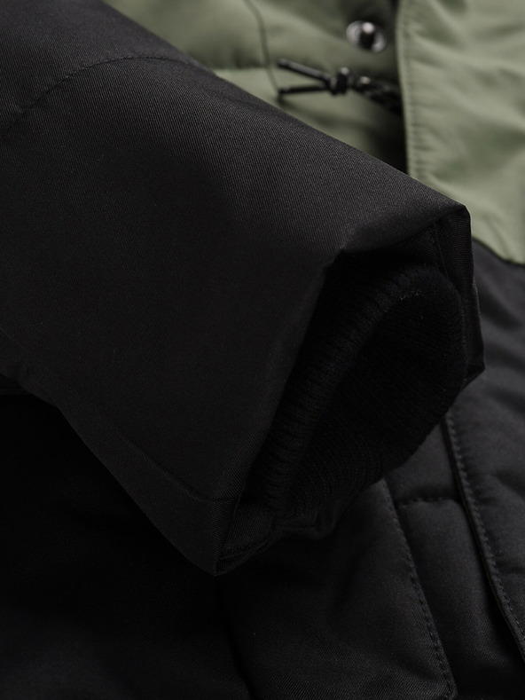 ALPINE PRO Čierno-zelená detská zimná bunda ALPINE PRO EGYPO