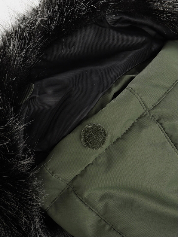 ALPINE PRO Čierno-zelená detská zimná bunda ALPINE PRO EGYPO