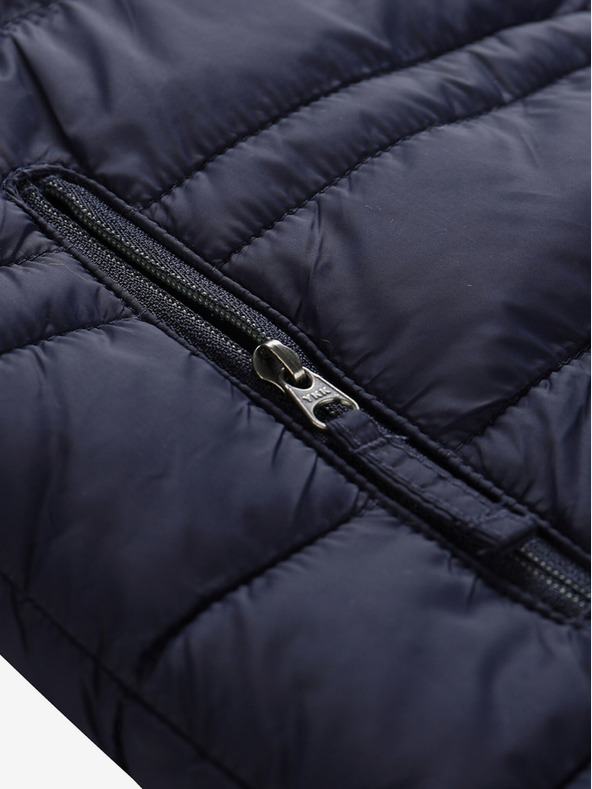 ALPINE PRO Khaki-modrá detská obojstranná zimná bunda ALPINE PRO EROMO