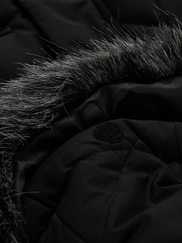 ALPINE PRO Čierny dámsky zimný prešívaný kabát ALPINE PRO GOSBERA