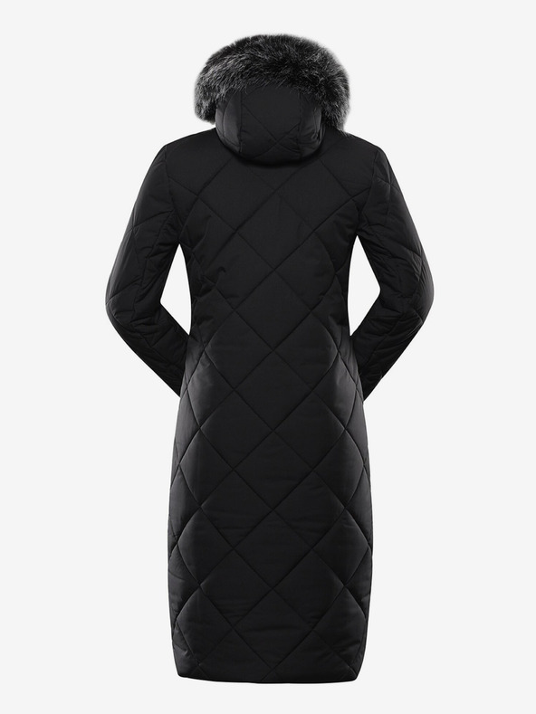 ALPINE PRO Čierny dámsky zimný prešívaný kabát ALPINE PRO GOSBERA