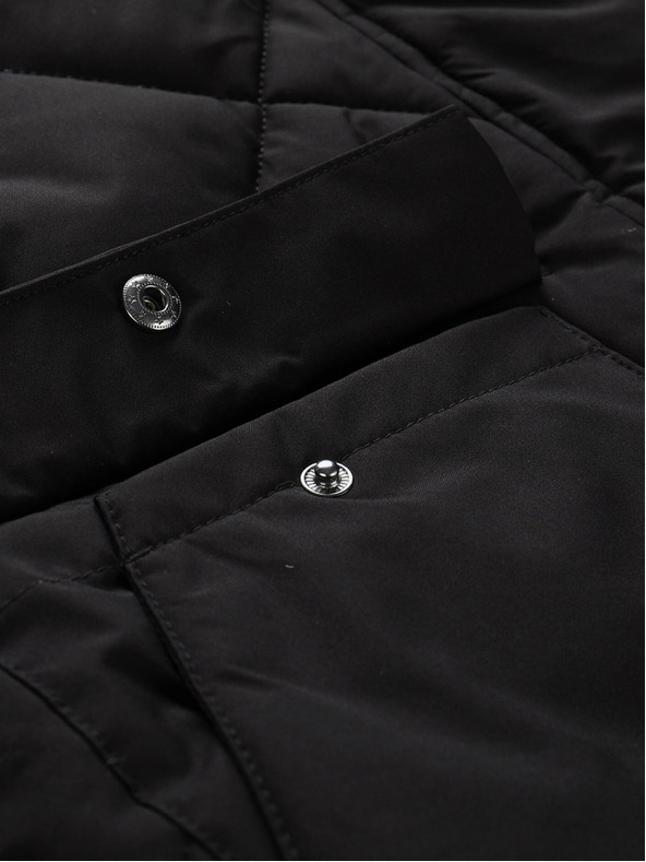 ALPINE PRO Čierny dámsky zimný prešívaný kabát ALPINE PRO GOSBERA