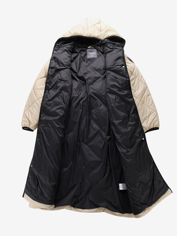 NAX Béžový dámsky zimný prešívaný kabát NAX ZARGA