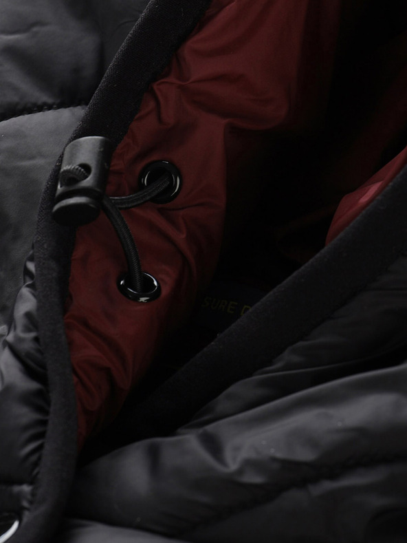 NAX Čierny dámsky zimný prešívaný kabát NAX ZARGA