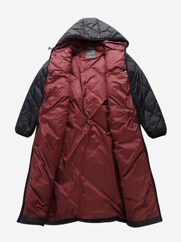 NAX Čierny dámsky zimný prešívaný kabát NAX ZARGA