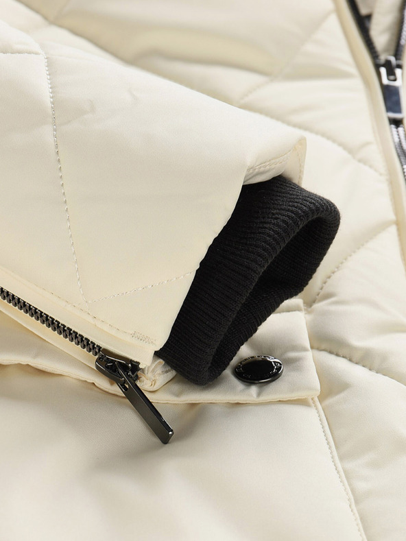 ALPINE PRO Krémová dámska zimná bunda ALPINE PRO LODERA