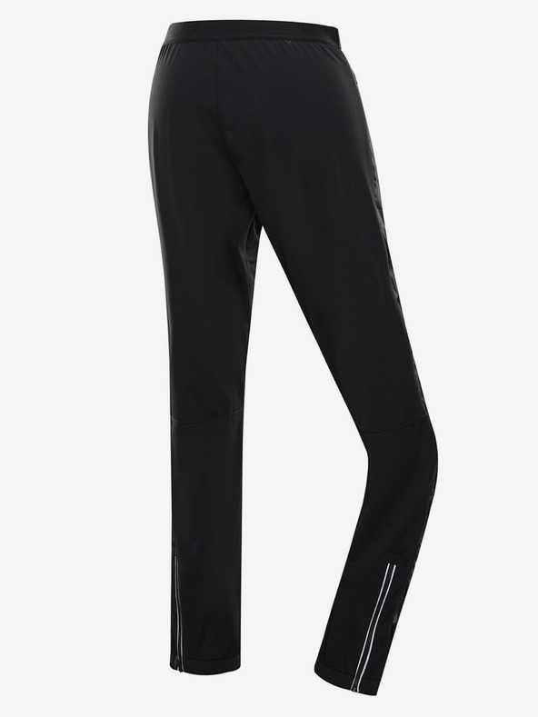 ALPINE PRO Čierne dámske rýchloschnúce športové nohavice ALPINE PRO SAMULA