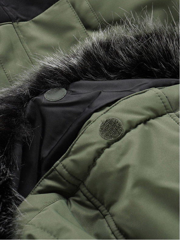 ALPINE PRO Čierno-zelená pánska zimná bunda ALPINE PRO EGYP