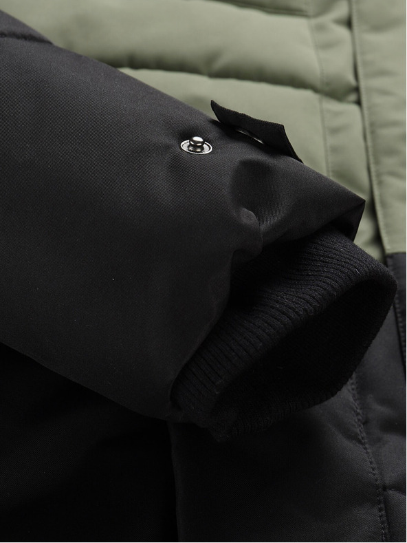 ALPINE PRO Čierno-zelená pánska zimná bunda ALPINE PRO EGYP