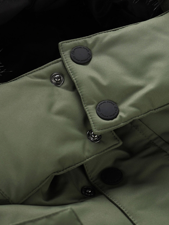 ALPINE PRO Čierno-zelená pánska zimná bunda ALPINE PRO EGYP