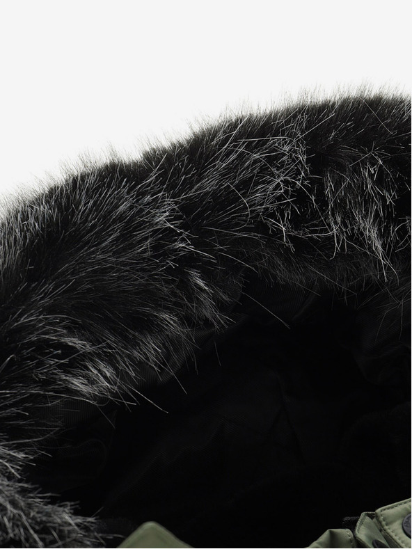 ALPINE PRO Čierno-zelená pánska zimná bunda ALPINE PRO EGYP