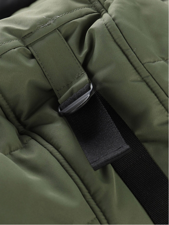 ALPINE PRO Čierno-zelená pánska zimná bunda ALPINE PRO EGYP