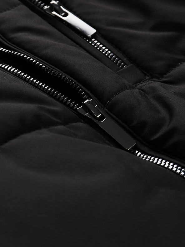 ALPINE PRO Čierna pánska zimná bunda ALPINE PRO LODER