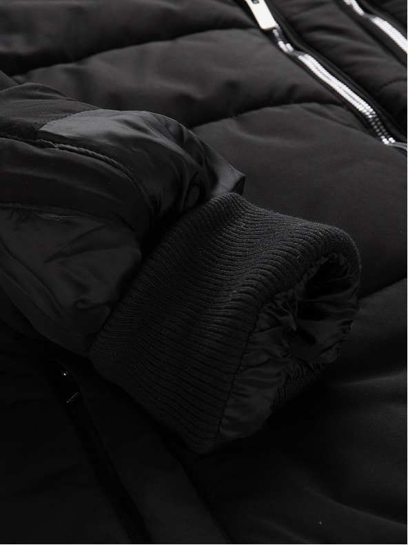 ALPINE PRO Čierna pánska zimná bunda ALPINE PRO LODER