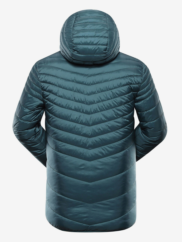 ALPINE PRO Zeleno-biela pánska obojstranná zimná bunda ALPINE PRO EROM