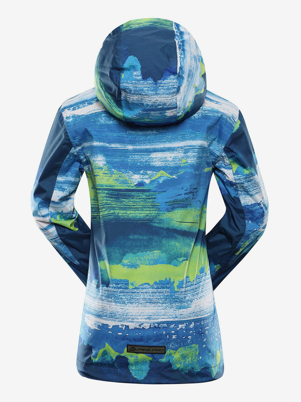 ALPINE PRO Zelenomodrá chlapčenská outdoorová bunda ALPINE PRO ZEREDO