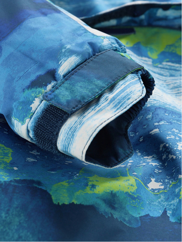 ALPINE PRO Zelenomodrá chlapčenská outdoorová bunda ALPINE PRO ZEREDO