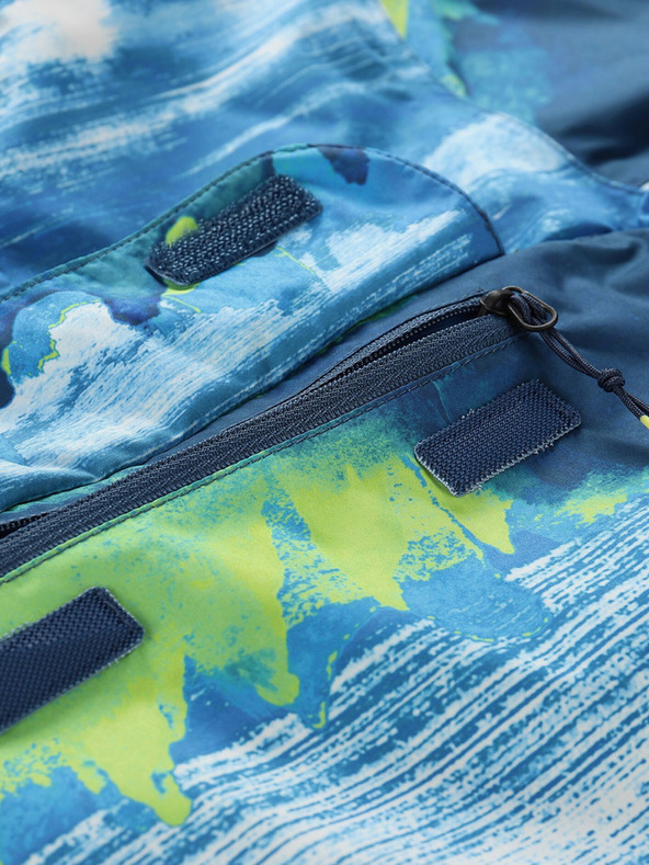 ALPINE PRO Zelenomodrá chlapčenská outdoorová bunda ALPINE PRO ZEREDO