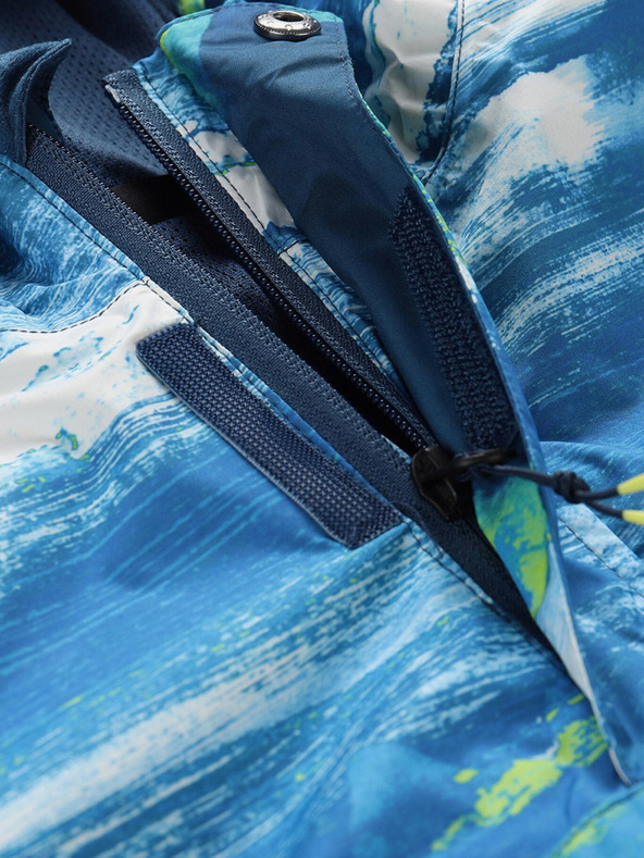 ALPINE PRO Zelenomodrá chlapčenská outdoorová bunda ALPINE PRO ZEREDO