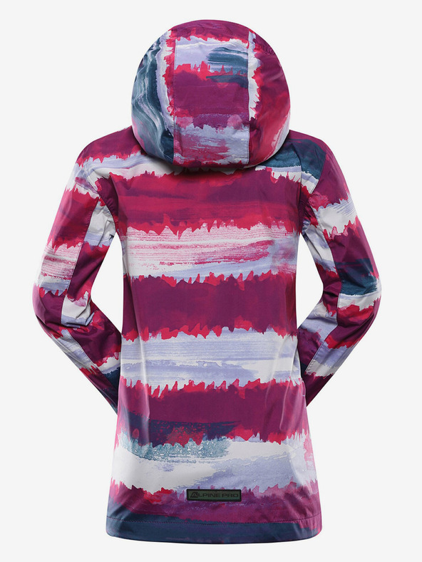 ALPINE PRO Šedo-ružová dievčenská outdoorová bunda ALPINE PRO ZEREDO