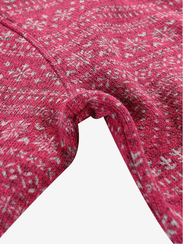 ALPINE PRO Tmavoružový dievčenský sveter na zips ALPINE PRO ZEGO