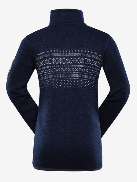 ALPINE PRO Tmavomodrý detský sveter na zips ALPINE PRO ZEGO