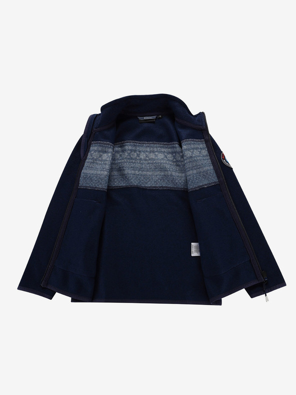 ALPINE PRO Tmavomodrý detský sveter na zips ALPINE PRO ZEGO