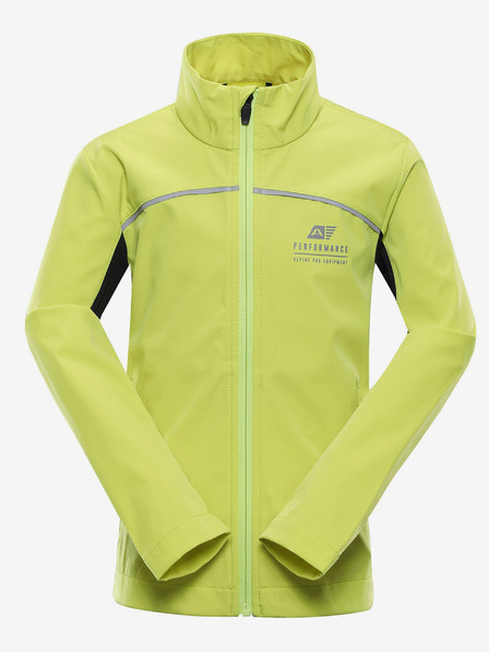 ALPINE PRO ALPINE PRO Geroco svetlozelená detská softshellová bunda