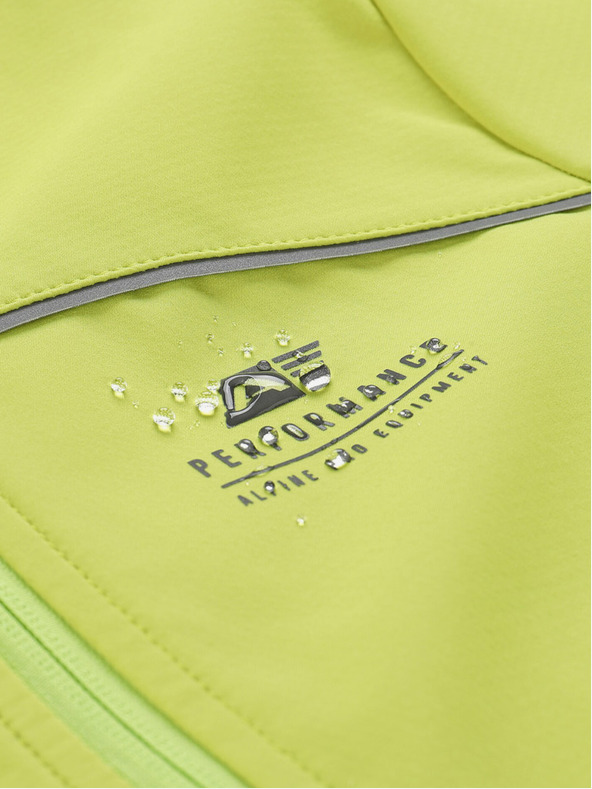 ALPINE PRO ALPINE PRO Geroco svetlozelená detská softshellová bunda