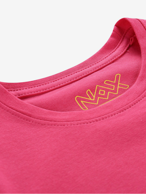 NAX Tmavoružové dievčenské tričko s potlačou NAX ILBO