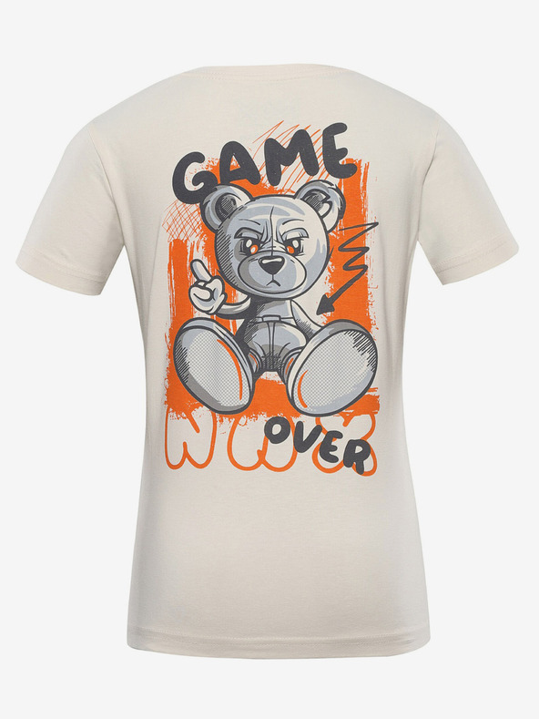 NAX Krémové detské tričko s potlačou na chrbte NAX ZALDO