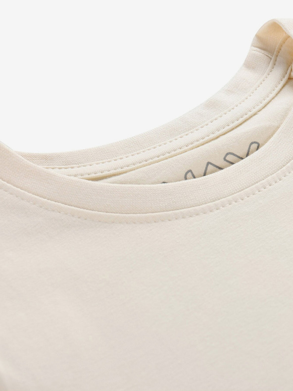 NAX Krémové detské tričko s potlačou na chrbte NAX ZALDO