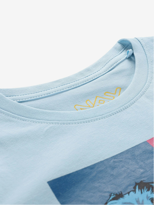 NAX Svetlomodré detské tričko s potlačou NAX ZALDO