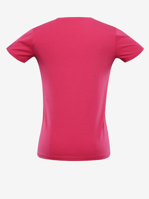 NAX Tmavoružové dámske základné tričko NAX DELENA