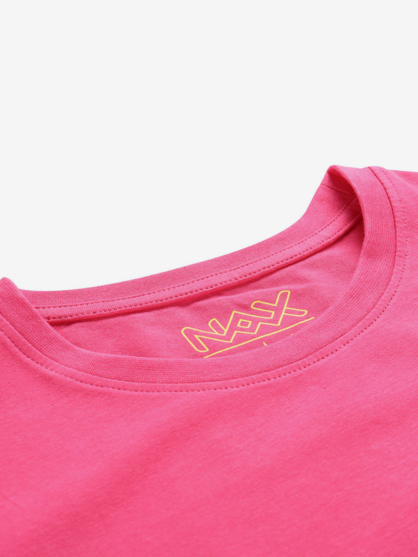 NAX Tmavoružové dámske základné tričko NAX DELENA