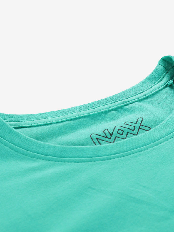 NAX Tyrkysové pánske základné tričko NAX GARAF